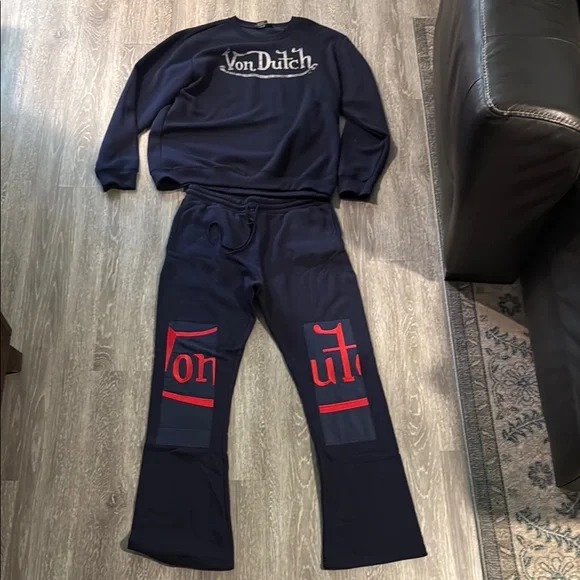 Von Dutch Navy and Red Tracksuit - Picture 1 of 5